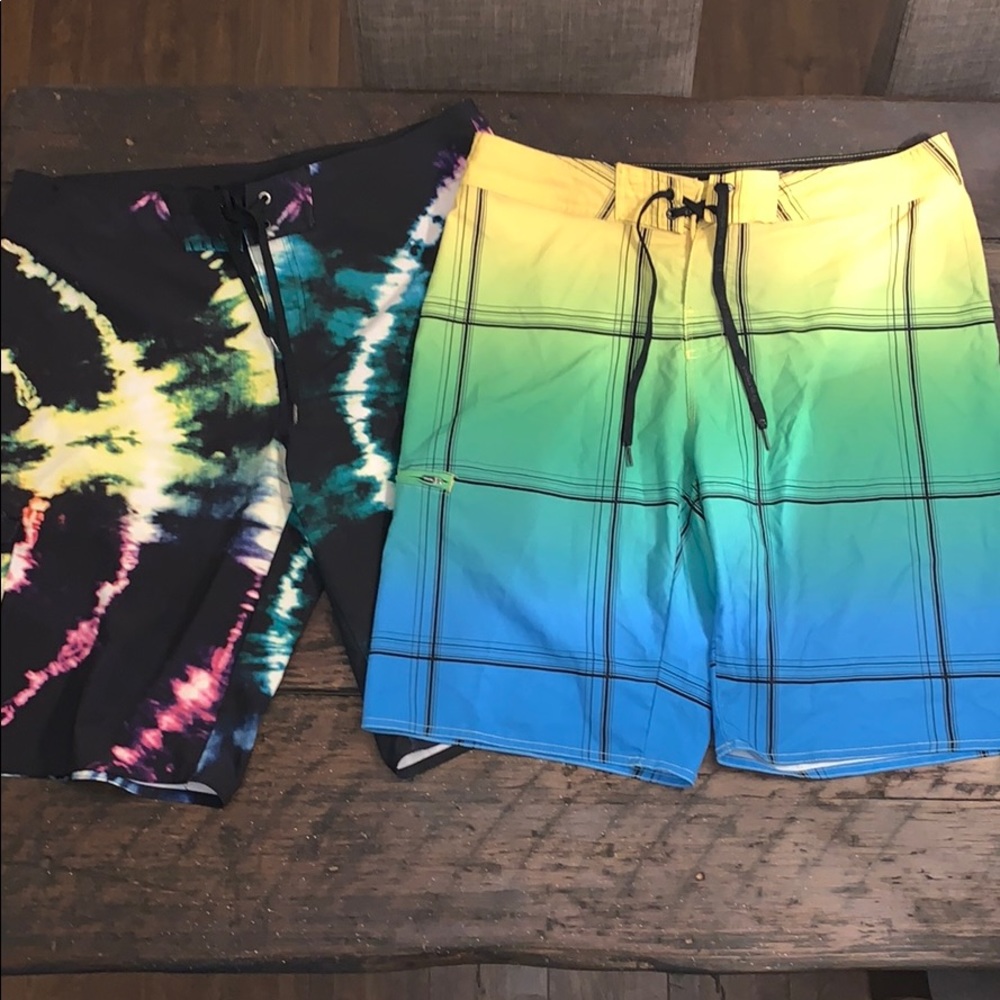 Hang Ten 2 Board Shorts Swim Lot Size 34